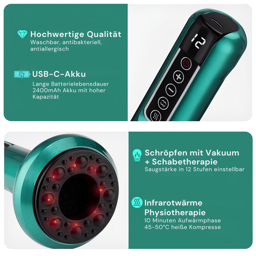 RevitaCupping – Elektrisches Vakuum Schröpf- & Massagegerät – Anti-Cellulite, Hautstraffung & Lymphdrainage - Velvære