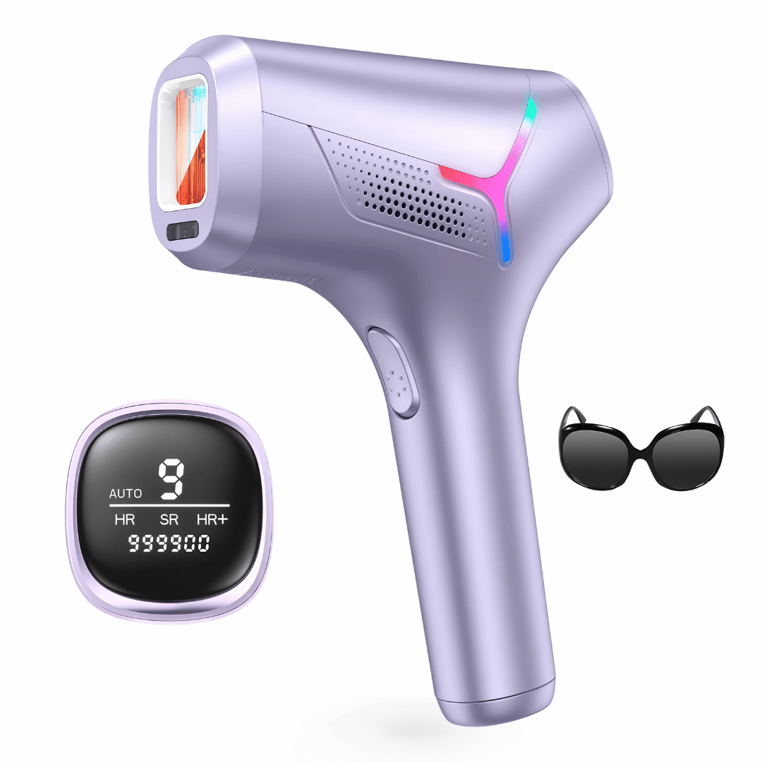 LumiFlash Premium IPL Haarentfernungsgerät für glatte Haut – entfernt Haare dauerhaft - ideal für empfindliche Haut & alle Körperbereiche