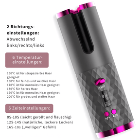 HairCurl Perfect -Automatischer Lockenwickler mit 6 Hitzestufen – Für langanhaltende & glänzende Locken - Velvære