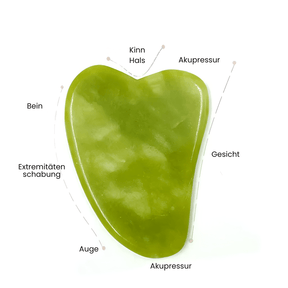 Jade Gua Sha & Roller - für Gesichtsmassage – Hautstraffung, Durchblutungsförderung & Lymphdrainage - Velvære