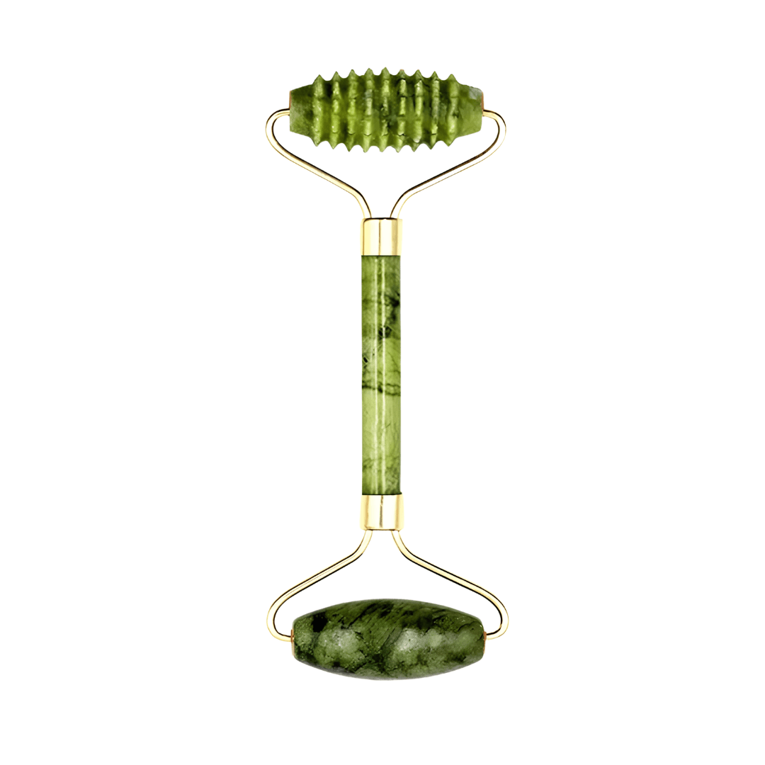 Jade Gua Sha & Roller - für Gesichtsmassage – Hautstraffung, Durchblutungsförderung & Lymphdrainage - Velvære