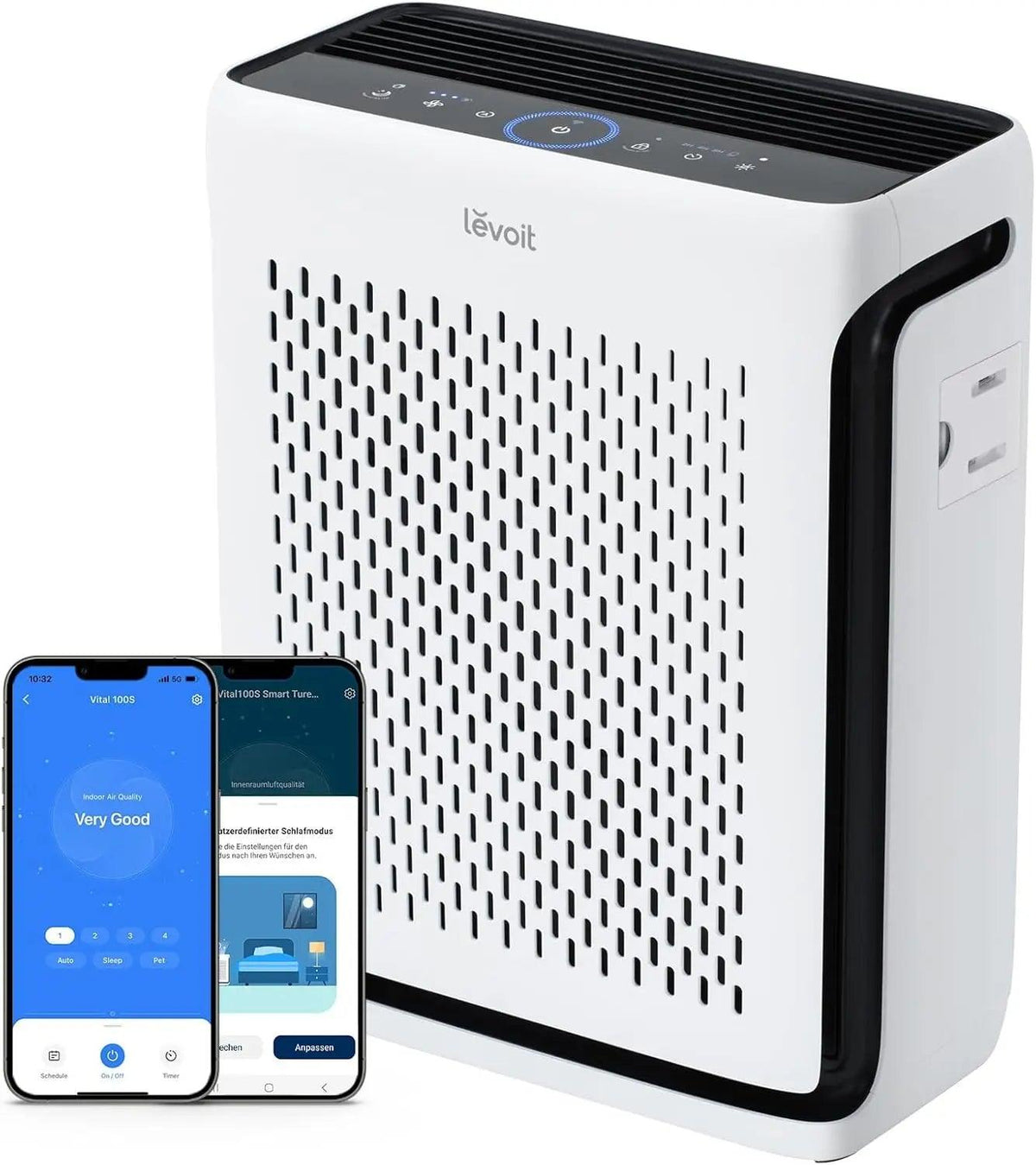 LuftOase Anti Allergie - HEPA Luftreiniger entfernt Feinstaub, Pollen, Tierhaare und Rauch mit Ozon-Generator - Velvære
